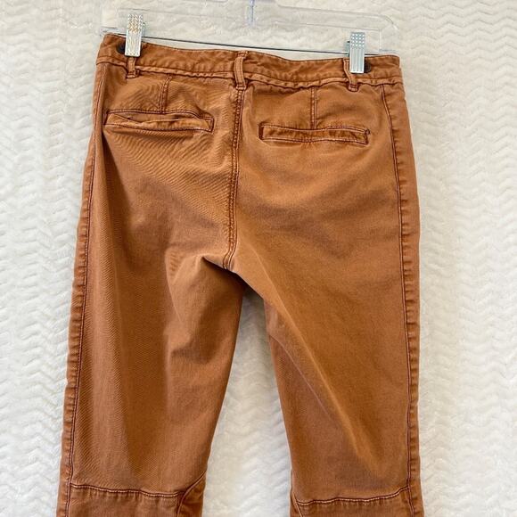 Pilcro and the Letterpress Skinny Jeans Womens 4 Burt Orange Velvet Mixed Media - Picture 7 of 16